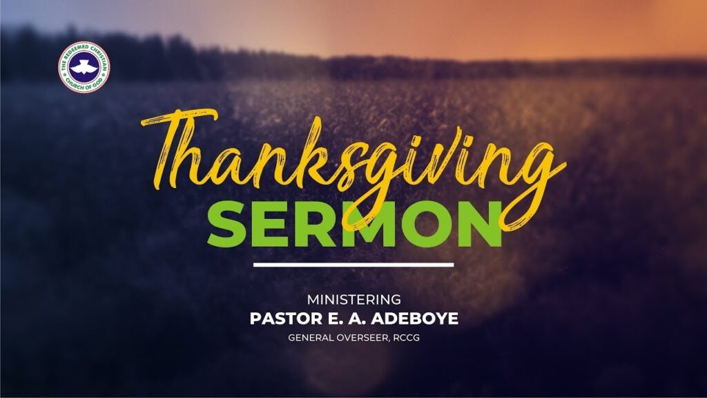 RCCG GWC April 2026 Thanksgiving Service.